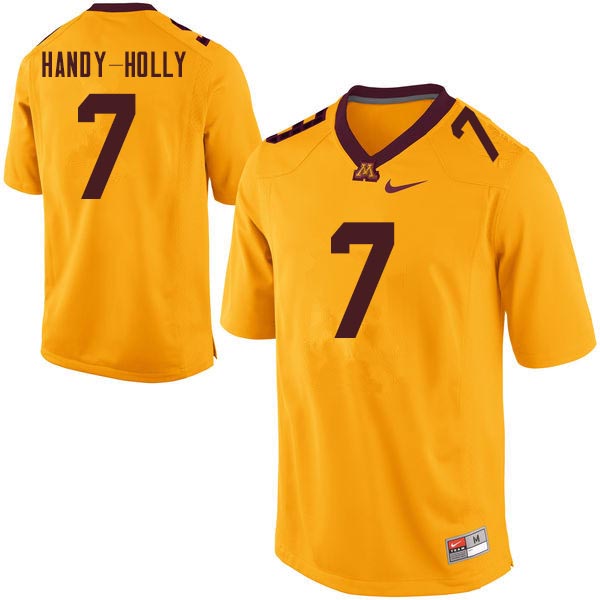 Men #7 Ken Handy-Holly Minnesota Golden Gophers College Football Jerseys Sale-Gold